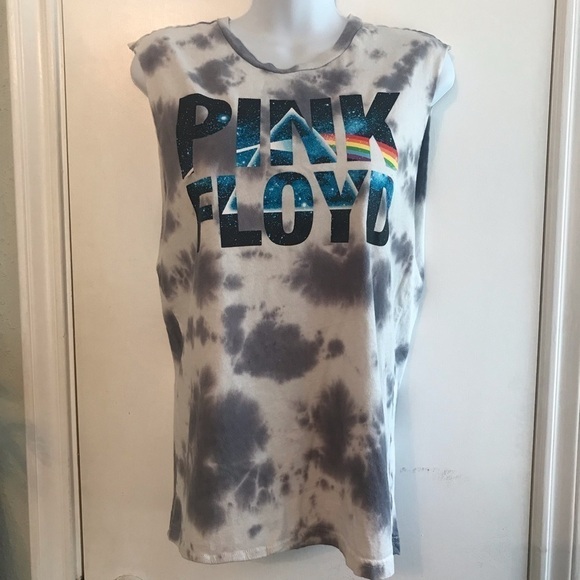 Pink Floyd Women’s Tie Dye Graphic Tee Sleeveless Size Small - Picture 1 of 8